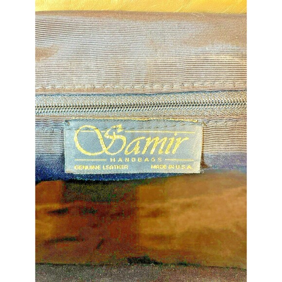 SAMIR VTG Leather Gold Western Boho Patchwork Metallic Cottagecore Handbag Rare - Picture 13 of 15